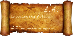 Latosinszky Attila névjegykártya