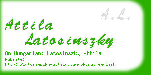 attila latosinszky business card